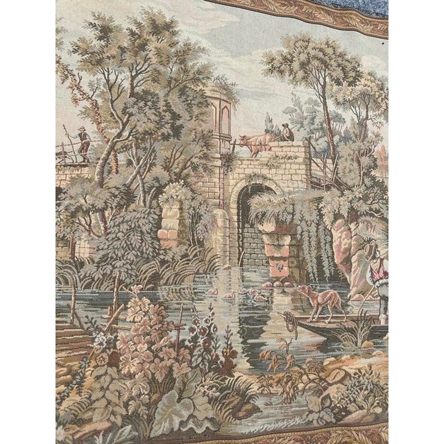 Vintage French Aubusson Style Jacquard Tapestry, 1970s For Sale - Image 16 of 18