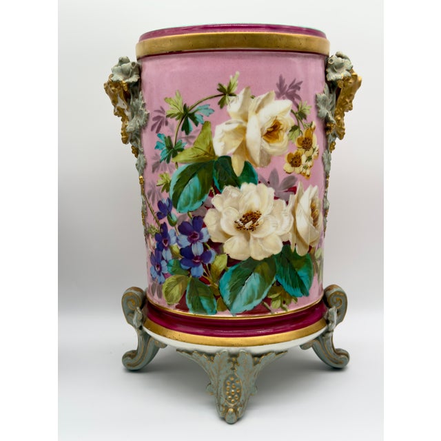 Early 20th Century Antique French Porcelain Jardiniere For Sale - Image 5 of 10