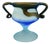 20th CenturyVase in Satin Glass and Galvanized Copper or Bronze by Filip Ravert, Bucharest, 1970s For Sale