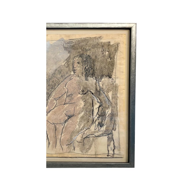 Two Female Nudes Expressionist Painting "Conversation" Robert Colescott, 1959 Smith Tower Gallery For Sale - Image 4 of 12