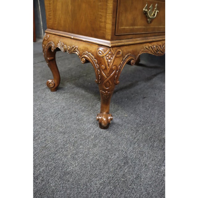 Baker Furniture Walnut Carved Commode For Sale - Image 10 of 12
