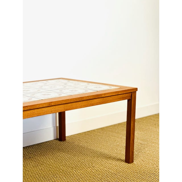 Scandinavian Coffee Table in Teak and Ceramic, 1960s For Sale - Image 6 of 16