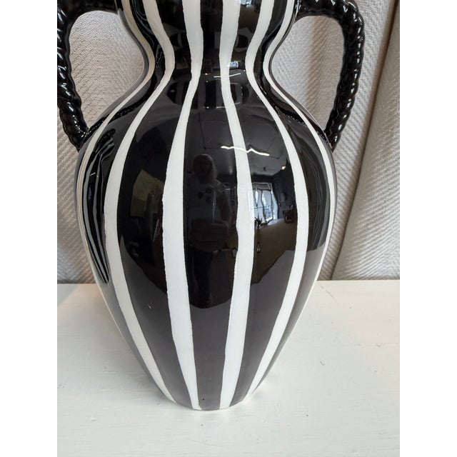 1980s Italian Vases Pair For Sale - Image 5 of 6