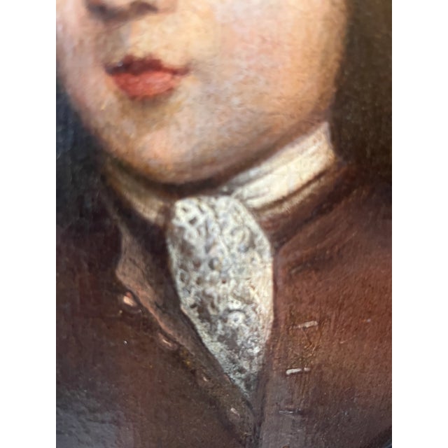 Paint 19th Century Portrait Oil Painting of a Boy, Framed For Sale - Image 7 of 7