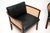 Wood Vintage Danish Leather and Cane Chairs by Illum Wikkelso for CFC Silkeborg, 1960, Set of 2 For Sale - Image 7 of 11