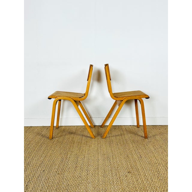 Vintage Bentwood School Chairs, 1950s, Set of 2 For Sale - Image 6 of 18