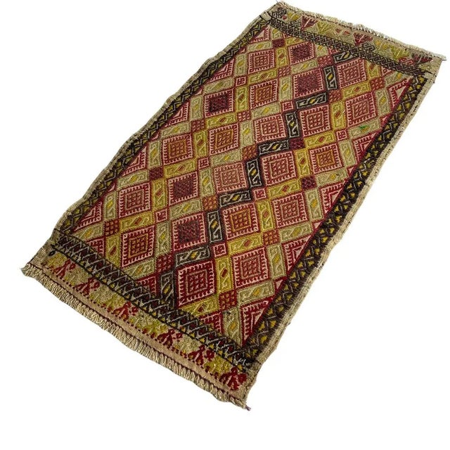 Brown Small Anatolian Turkish Kilim Rug For Sale - Image 8 of 11
