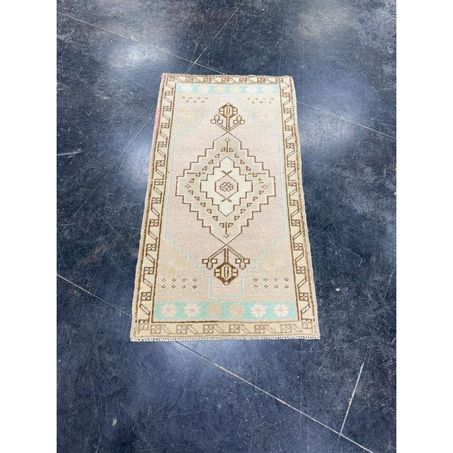 Blue Turkish Oushak Rug 4' x 6' #17057 For Sale - Image 8 of 8