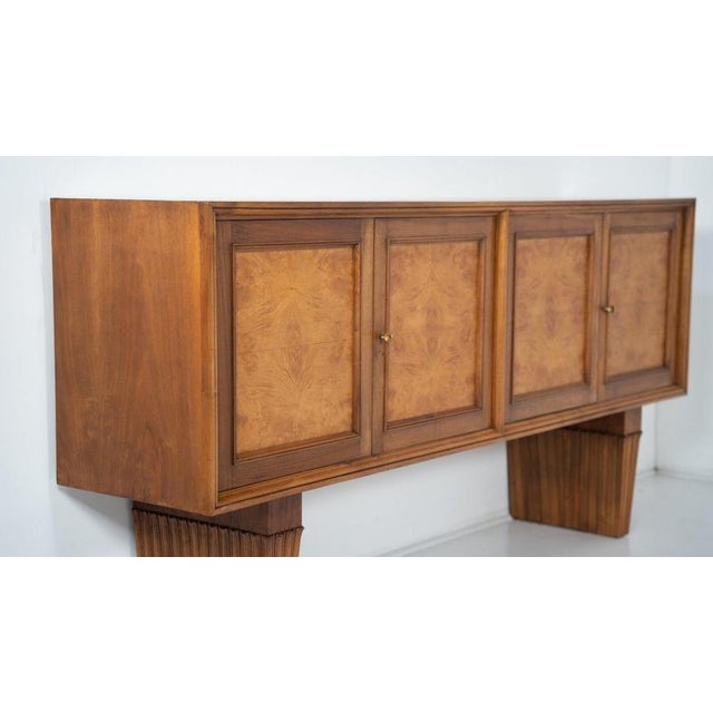 Mid-Century Art Deco Style Wooden Sideboard, Italy For Sale - Image 9 of 16