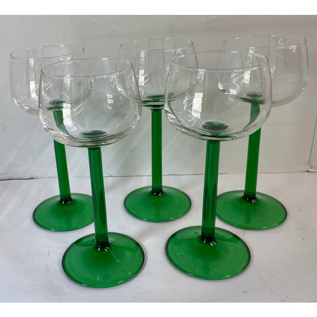 Vintage French Wine Glasses (set of 5)