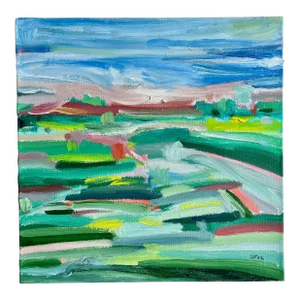 “Town” Impressionist Oil Painting by Jack Follmer -