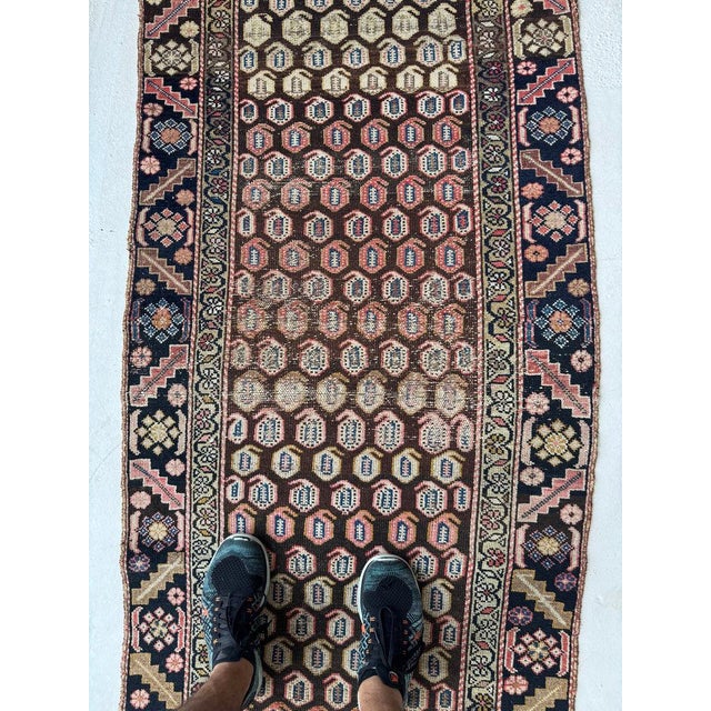 Antique Runner with Artistic Paisley Motifs Rug 3 x 10.8 For Sale - Image 10 of 10