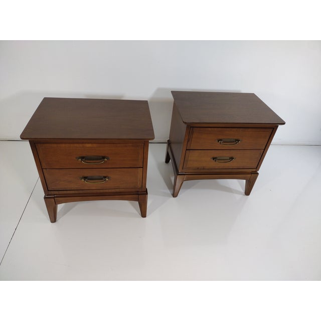 Pair of vintage night stands Circa 1940's Made out of walnut wood , original condition just refurbished to look clean...