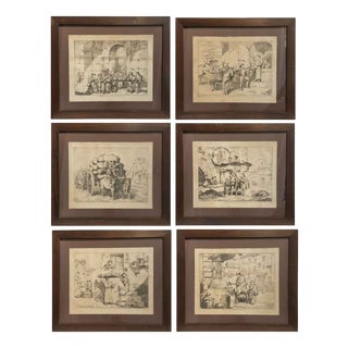 Pinelli Bartolomeo, with Popular Costumes, 1831, Etching For Sale