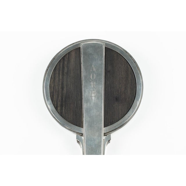 Georg Jensen Sterling Silver and Ebony Hand Mirror No. 224 by Harald Nielsen, Denmark C. 1930 For Sale - Image 11 of 13