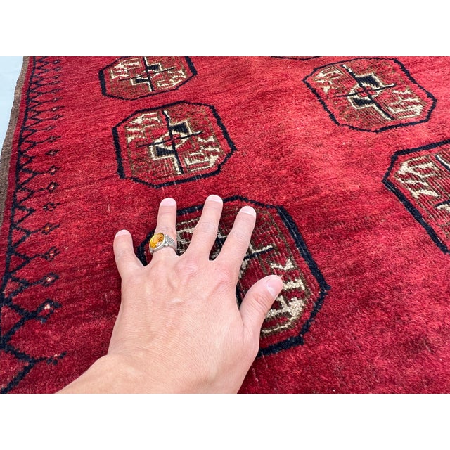 Vintage Turkmen Bokhara Tekke Gul Runner - 2'11" X 9'10" For Sale - Image 6 of 10