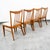 Mid Century Modern Dining Chairs Set 6 Solid Stained Oak Keller Furniture Tan For Sale - Image 4 of 12