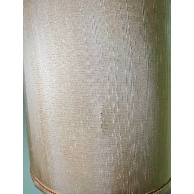 Vintage Frederick Cooper Chinoiserie Tea Canister Table Lamp With Original Silk Shade For Sale - Image 9 of 12