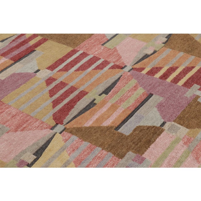 Rug & Kilim Contemporary Scandinavian Style Geometric Wool Rug, by Rug & Kilim, India For Sale - Image 4 of 10