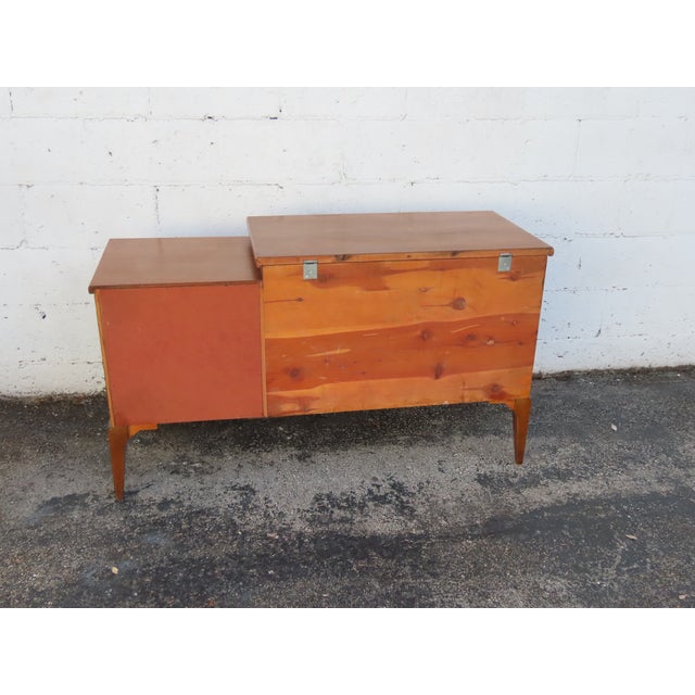 Lane Mid Century Cedar Chest Blanket Trunk With Side Drawers 6329 For Sale - Image 10 of 16