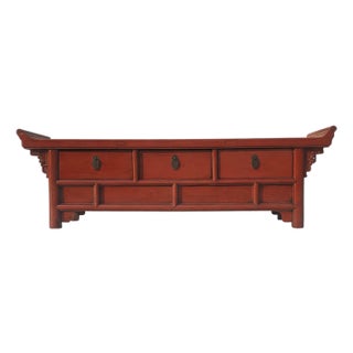 19th Century Red Altar-Style Console Table For Sale