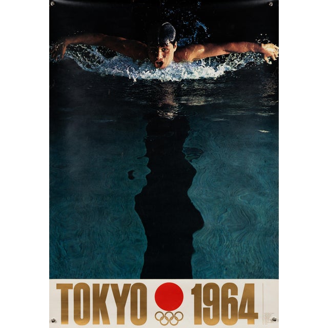 Tokyo 1964 Olympic Games Swimming Poster by Yusaku Kamekura, 1964 For Sale - Image 9 of 9