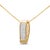 Created in a modern, contemporary design, this diamond vertical bar block pendant necklace radiates class and glamour. The...