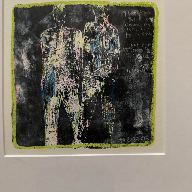 ""We Are" is a mixed media painting on paper framed in a modern black wood frame Both contemporary and deeply personal,...