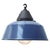 1950s Vintage Industrial Blue Enamel and Cast Iron Pendant Lamp For Sale - Image 5 of 5