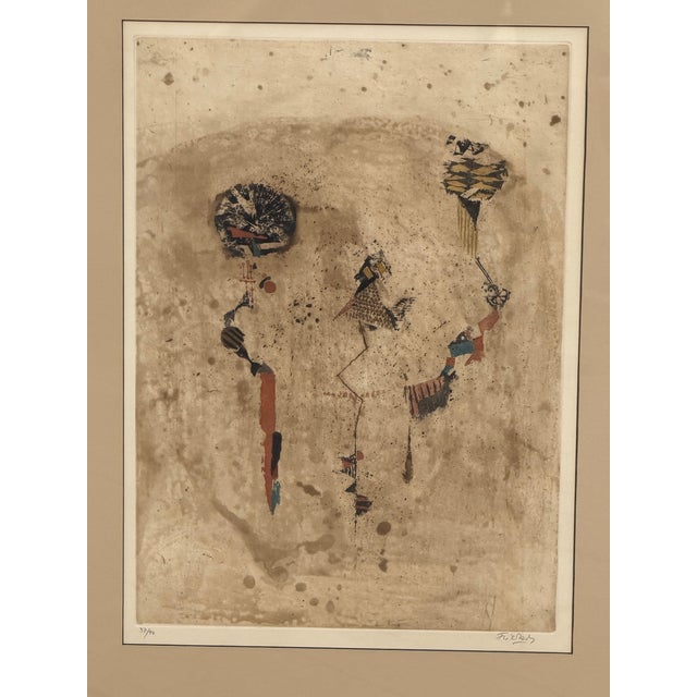 1960s 1960s Johnny Friedlander (1912-1992) Color Abstract Etching For Sale - Image 5 of 11