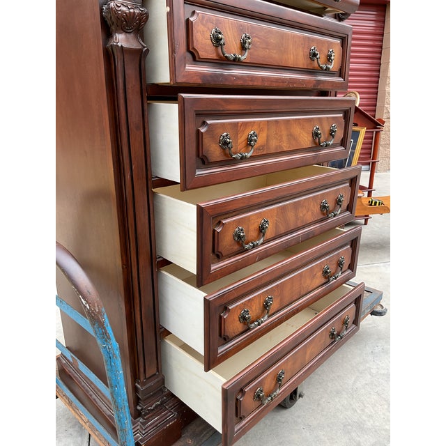 Traditional Louis Philippe Style 6-Drawer Tall Chest by Lifestyle Enterprise For Sale - Image 14 of 14