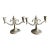 Vintage 1930s Pewter Scandinavian Grace Style Art Deco Candelabra Pair of 2 For Sale