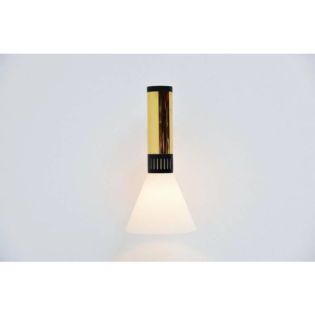 Very nice and large wall lamp model 2109 designed and manufactured by Stilnovo, Italy, 1950. This is for a very nice...