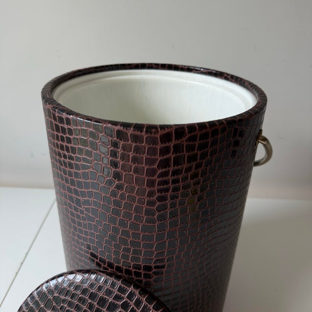 1970s Faux Crocodile Ice Bucket For Sale In Charleston - Image 6 of 8