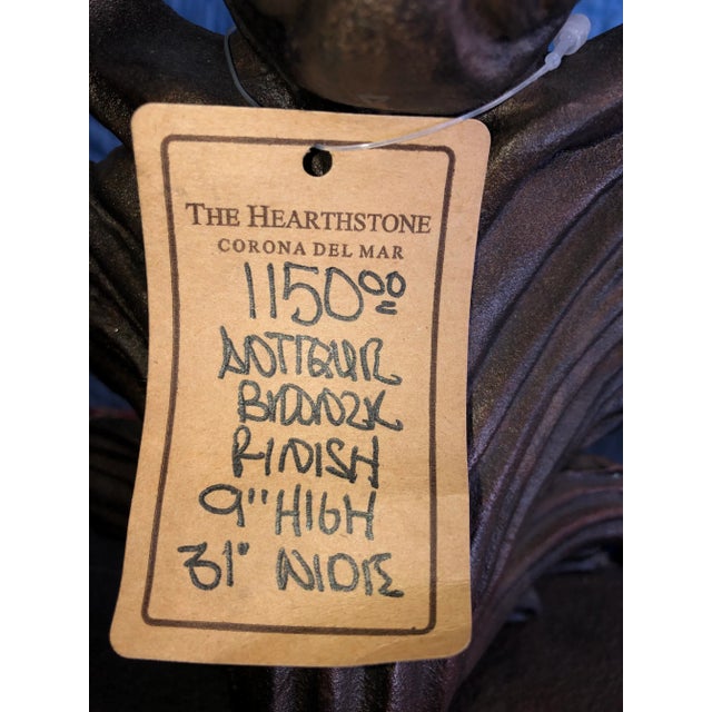 Late 20th Century Bronze Finish Iron Fireplace Front For Sale - Image 4 of 7