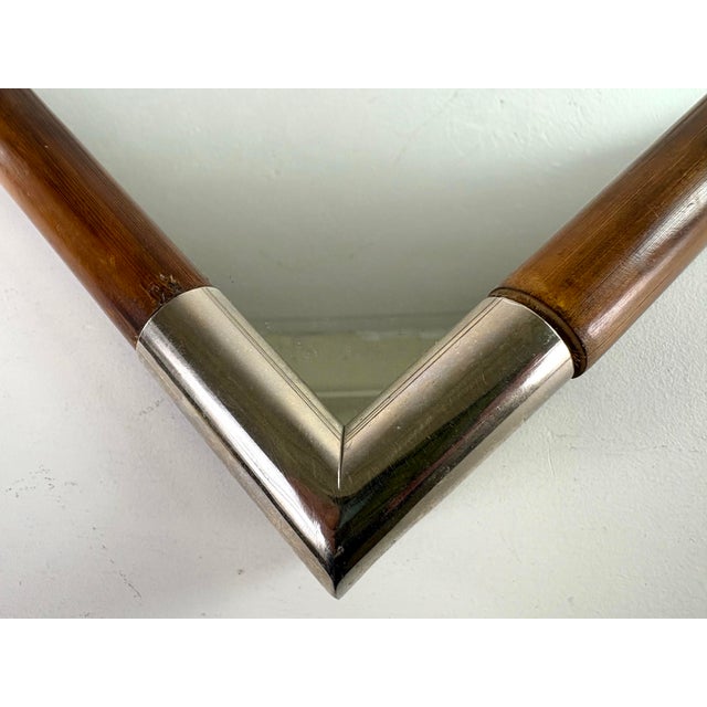 2020s Stylish Nickel and Bamboo Galley Tray After Ralph Lauren For Sale - Image 5 of 8