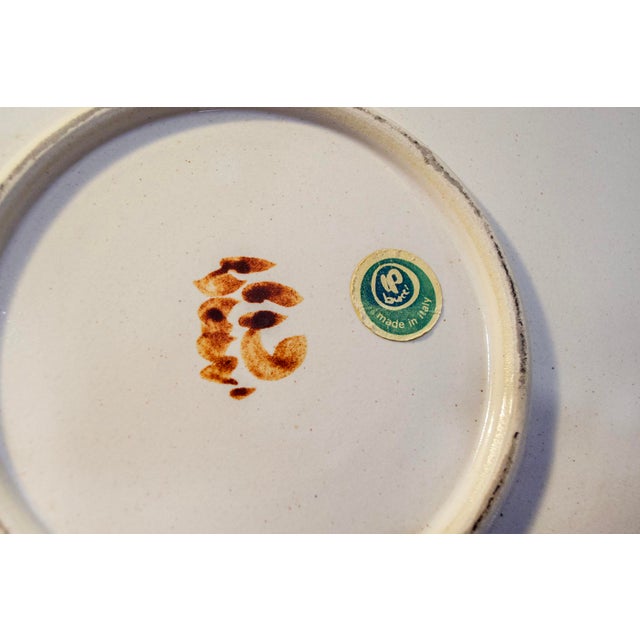 Ceramic Plate by Franco Bucci for Pesaro Workshop, Italy, 1970s For Sale - Image 4 of 5
