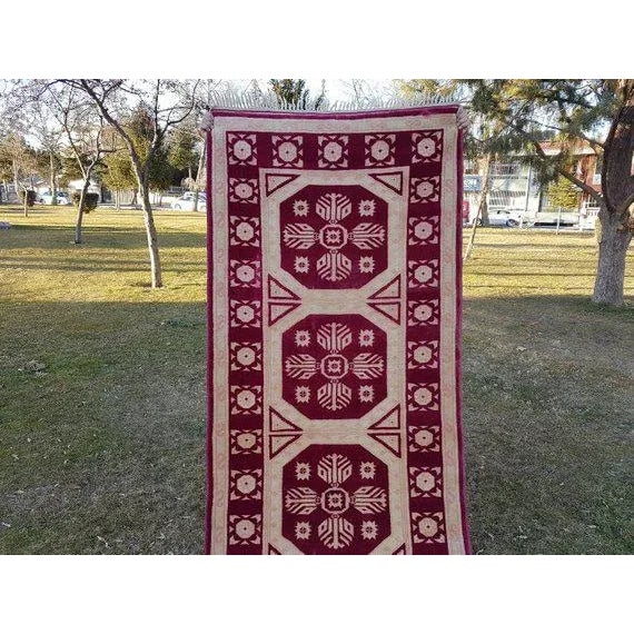 Hand-Knotted Turkish Kurdish Runner . Tribal Long Runner - 3′5″ × 12′2″ For Sale In Philadelphia - Image 6 of 11