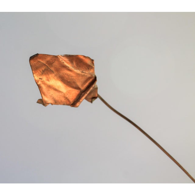 Vintage Metal Sculpture of Girl Flying Copper Kite For Sale - Image 11 of 12