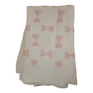 Pinecone Hill Light Pink Twin Quilt For Sale
