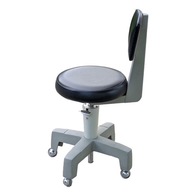 Mid 20th Century Ao Scientific Instruments Small Industrial Art Deco Style Stool For Sale