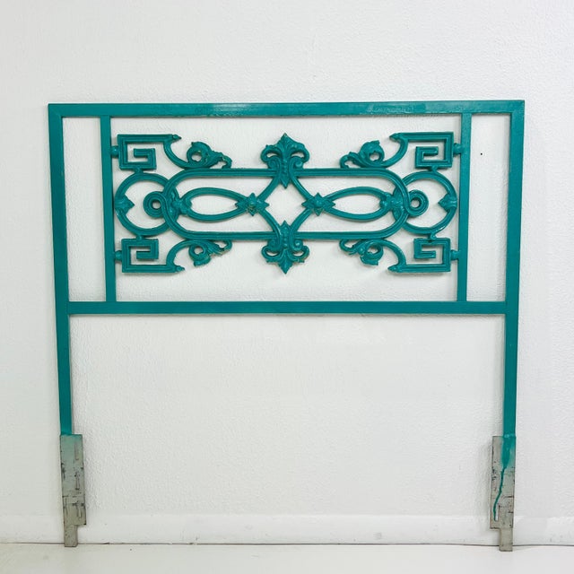 Mid 20th Century Wrought Iron Twin Headboards - A Pair For Sale - Image 10 of 12