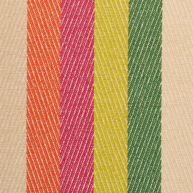 Traditional Schumacher Dancing Stripe Fabric In Jewel For Sale - Image 3 of 5