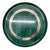 Plastic Large Mid-Century Italian Round Green Bakelite and Steel Serving Tray, 1980s For Sale - Image 7 of 18