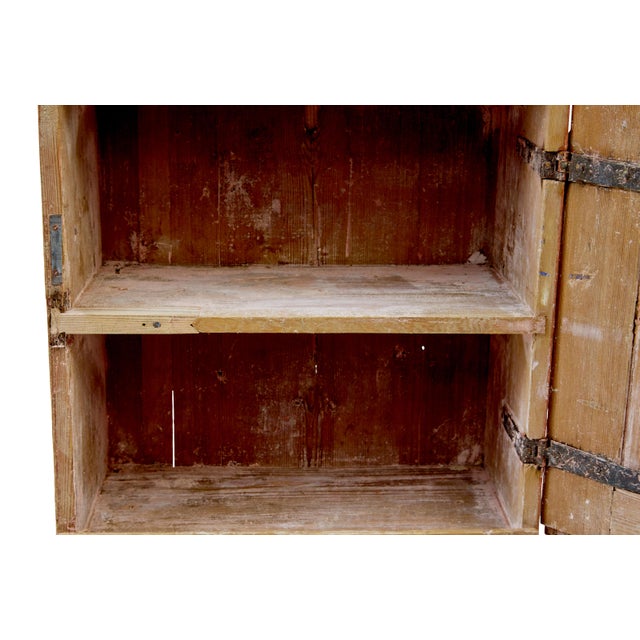 Wood Hand-Painted Swedish Pine Wall Cabinet, 1840s For Sale - Image 7 of 9