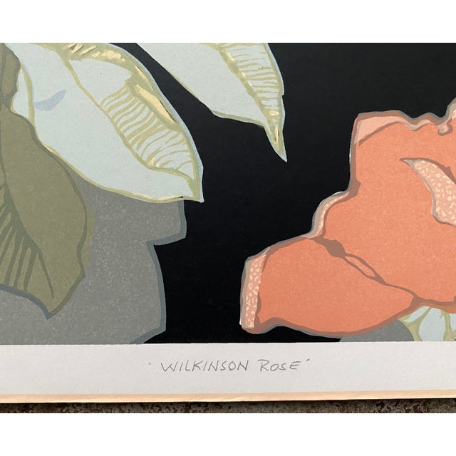 Contemporary 1980s Wilkinson Rose Serigraph by Michell For Sale - Image 3 of 6