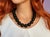 Traditional Vintage 21-Inch Black Obsidian Beaded Necklace With Onyx Cameo Clasp For Sale - Image 3 of 9