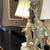 Antique L & F Moreau Figural Double-Light Lamp Collection Francaise - French Renaissance Style With Original Shades Lamp. Foundry Mark. For Sale In Miami - Image 6 of 18