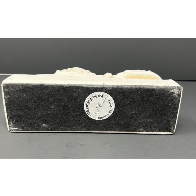 Ivory 1990s Neoclassical Recumbent Lion Bookends by House Parts – Ivory Architectural Library Decor, Pair For Sale - Image 8 of 11