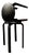 Glossy Black Painted Birch Plywood 4-Legged Frosta Stools from Ikea, 2015, Set of 2 For Sale